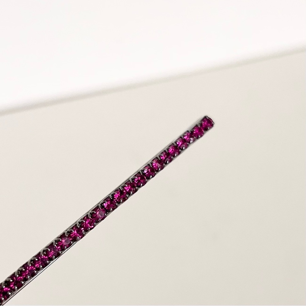 Magenta Crystal jumbo Bobby pin Hair Clip